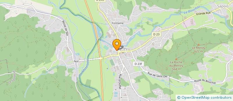 localisation de l'entreprise CLUB OLYMPIQUE DE LA HAUTE MOSELOTTE  VAGNEY