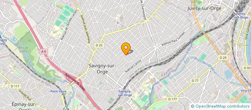 localisation de l'entreprise CLUB OLYMPIQUE DE SAVIGNY-JUDO à SAVIGNY-SUR-ORGE