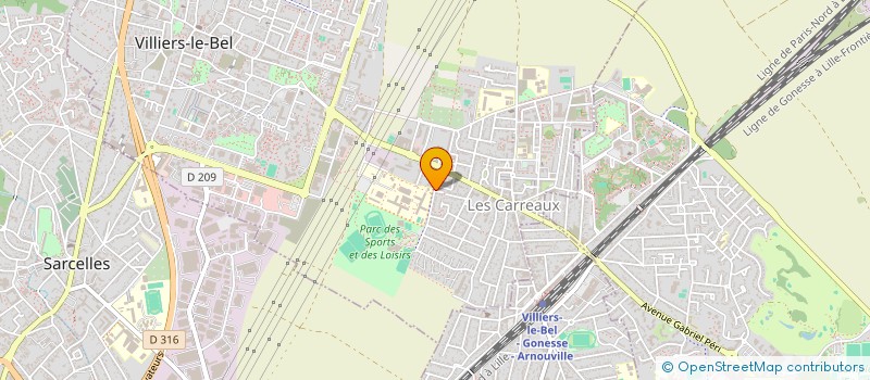 localisation de l'entreprise CLUB OLYMPIQUE DE VILLIERS LEBEL  VILLIERS-LE-BEL