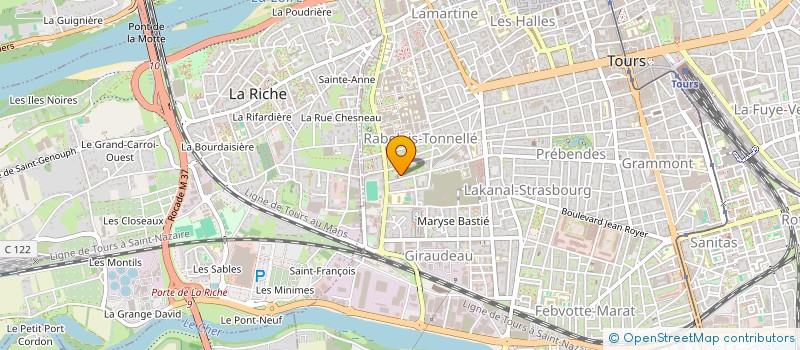 localisation de l'entreprise CLUB OLYMPIQUE RABELAIS TONNEL  TOURS