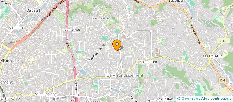 localisation de l'entreprise CLUB OLYMPIQUE ST MENET OMNISPORTS  MARSEILLE