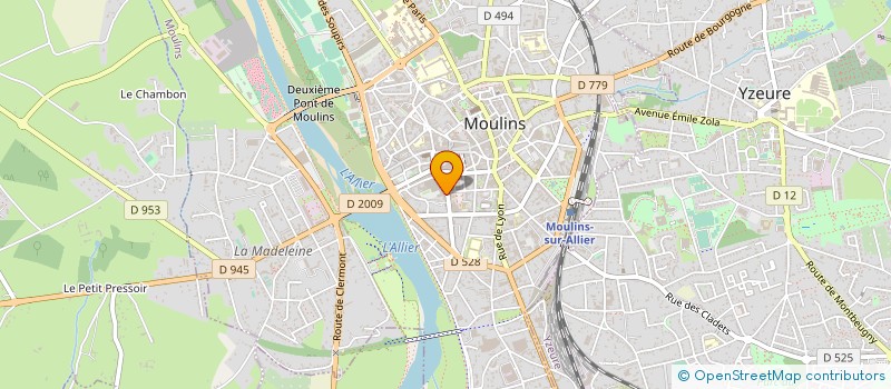 localisation de l'entreprise CLUB OMNISP ORGAN SOCIA ALLIER à MOULINS