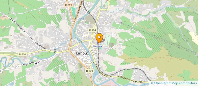 localisation de l'entreprise CLUB OMNISPORT BORD D'AUDE (C.O.B.A.) à LIMOUX