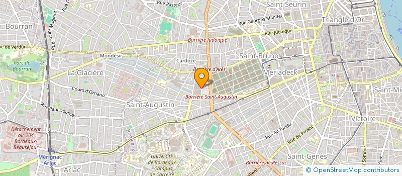 localisation de l'entreprise CLUB OMNISPORT CGFTE  BORDEAUX