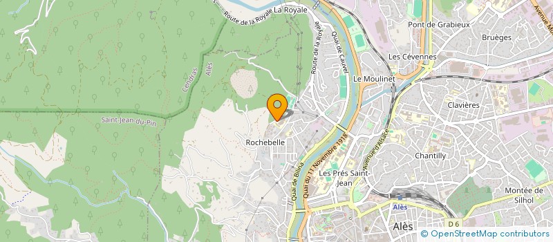 localisation de l'entreprise CLUB OMNISPORT DE ROCHEBELLE  ALES