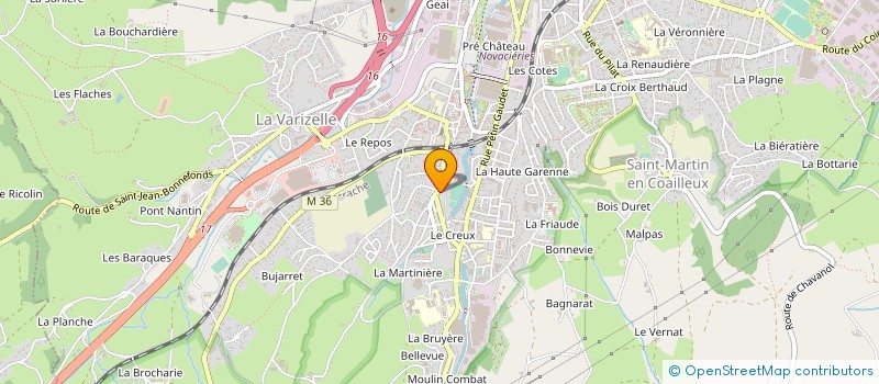 localisation de l'entreprise CLUB OMNISPORT JEAN JAURES à SAINT-CHAMOND