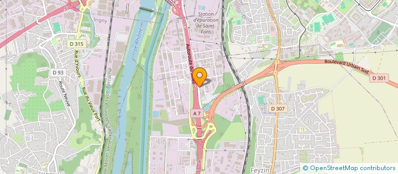 localisation de l'entreprise CLUB OMNISPORTS DES ENTREPRISES UNIES DU RHONE  SAINT-FONS