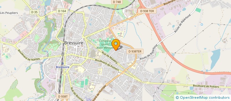 localisation de l'entreprise CLUB OVALIE DU BOCAGE 79  BRESSUIRE