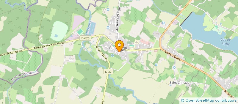 localisation de l'entreprise CLUB PALEONTOLOGIQUE ET MINERALOGIQUE DE L'ARMAGNAC  CAZAUBON