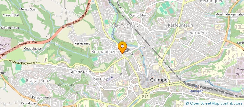 localisation de l'entreprise CLUB PARACHUTISTES CORNOUAILLE à QUIMPER
