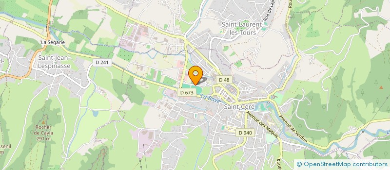 localisation de l'entreprise CLUB PARTENAIRES ST CERE RUGBY  SAINT-CERE