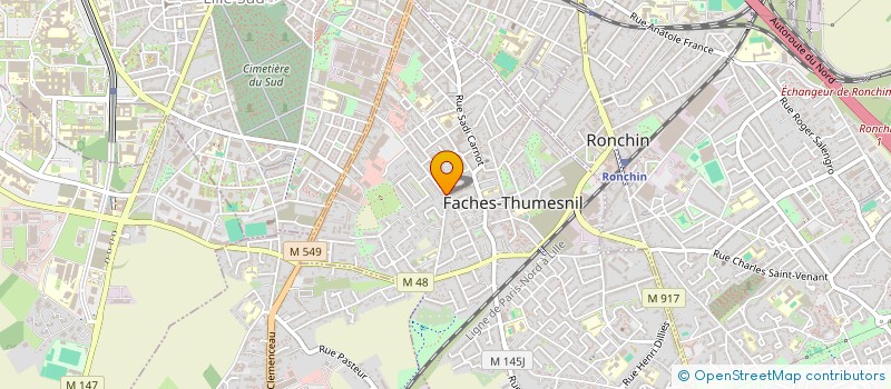 localisation de l'entreprise CLUB PERFORM  FACHES-THUMESNIL