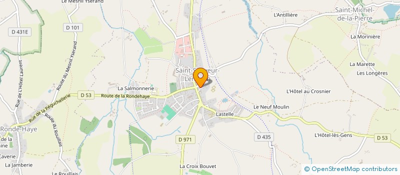 localisation de l'entreprise CLUB PETANQUE LA RONDEHAYE SAINT SAUVEUR  SAINT-SAUVEUR-VILLAGES