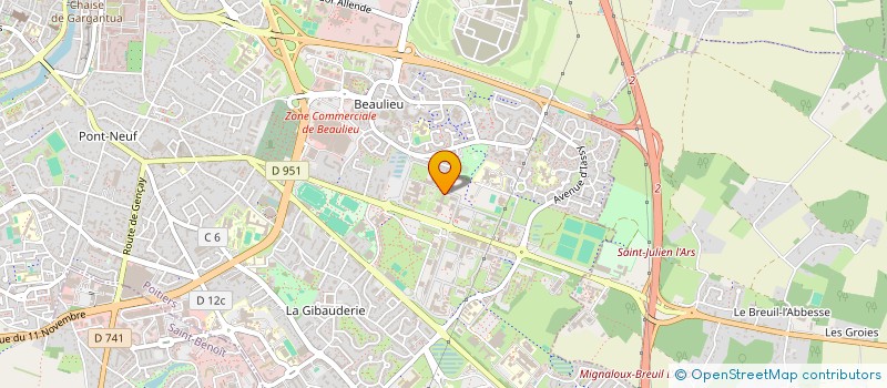 localisation de l'entreprise CLUB PHOTO DE L'UNIVERSITE DE POITIERS  POITIERS