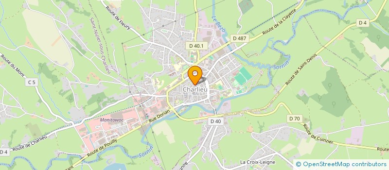 localisation de l'entreprise CLUB PLONGEE CHARLIEU(C.P.C)  CHARLIEU