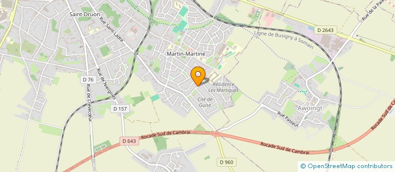 localisation de l'entreprise CLUB PONGISTE CAMBRAI  CAMBRAI