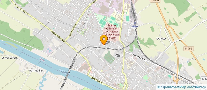 localisation de l'entreprise CLUB PONGISTE GIENNOIS à GIEN