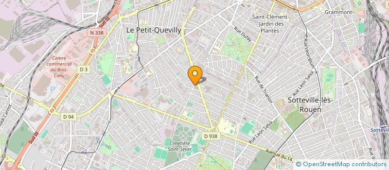 localisation de l'entreprise CLUB PONGISTE QUEVILLAIS  LE PETIT-QUEVILLY