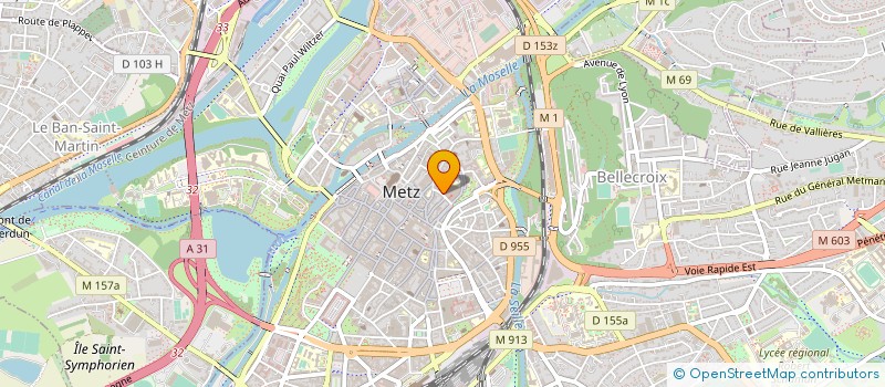 localisation de l'entreprise CLUB POUR L'UNESCO JEAN LAURAIN- METZ  METZ