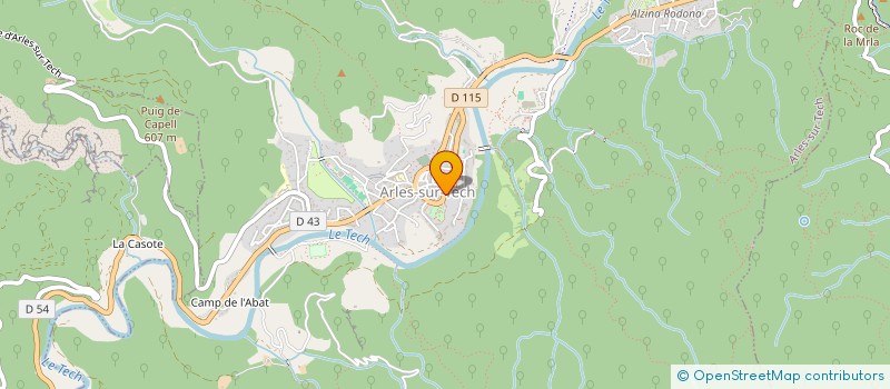 localisation de l'entreprise CLUB PYRENEEN D'ARLES SUR TECH  ARLES-SUR-TECH