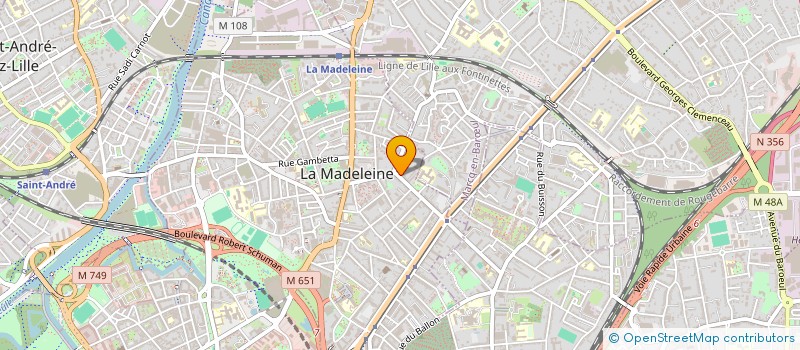localisation de l'entreprise CLUB RADIOTHERAPEUTHE ONCOLOGUE REG NORD à LA MADELEINE