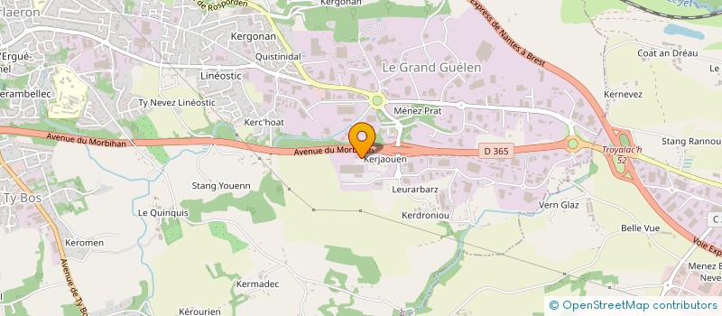 localisation de l'entreprise CLUB REGIONAL DES ENTREPRISES PARTENAIRES DE L'INSERTION FINISTERE à QUIMPER
