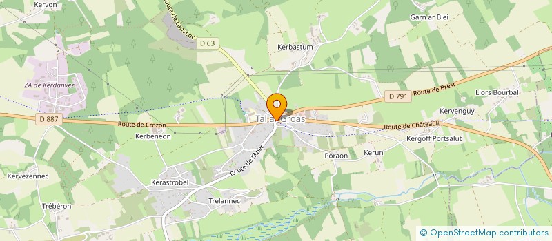 localisation de l'entreprise CLUB RENCONTRE DE TAL-AR-GROAS  CROZON