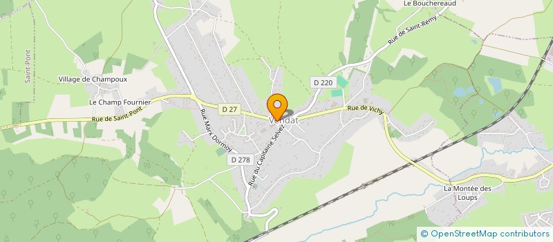 localisation de l'entreprise CLUB RETRAITE SPORTIVE DE CHARMEIL  VENDAT