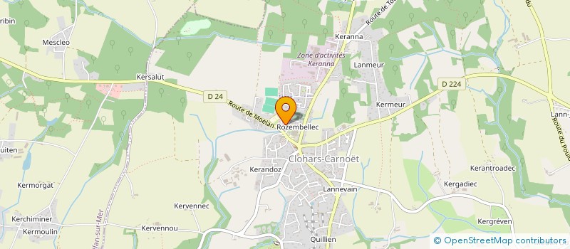 localisation de l'entreprise CLUB ROLLER KLOAR  CLOHARS-CARNOET