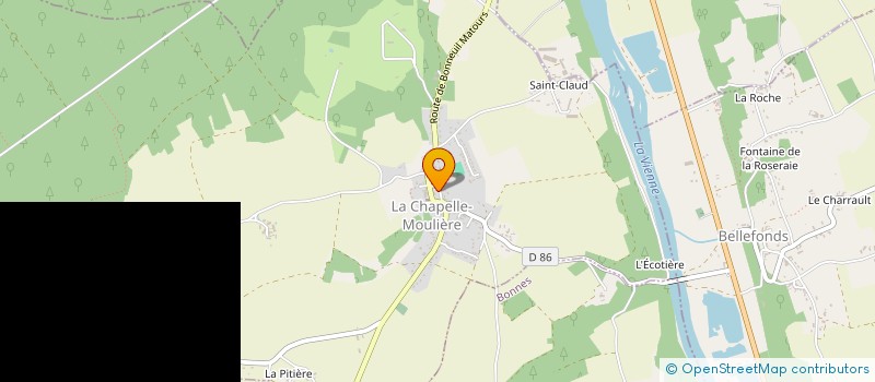 localisation de l'entreprise CLUB SOLIDARITE AMITIE  LA CHAPELLE-MOULIERE