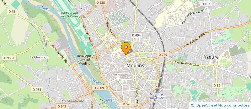 localisation de l'entreprise CLUB SOROPTIMIST à MOULINS