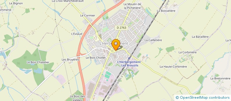 localisation de l'entreprise CLUB SOURIRE D AUTOMNE L HERBERGEMENT à L'HERBERGEMENT