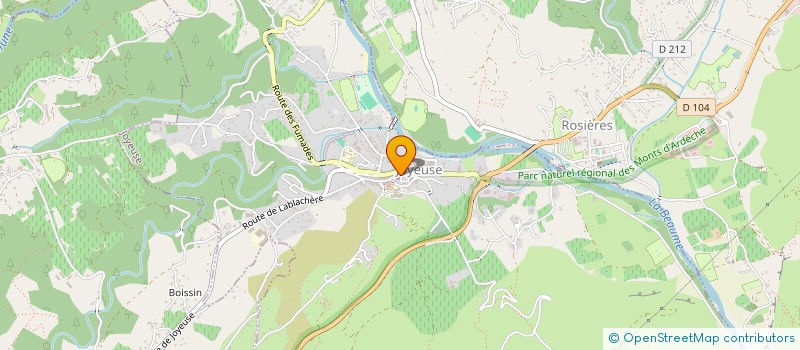 localisation de l'entreprise CLUB SPELEO DE JOYEUSE  JOYEUSE