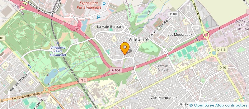 localisation de l'entreprise CLUB SPORT EDUCATION CULTURE à VILLEPINTE