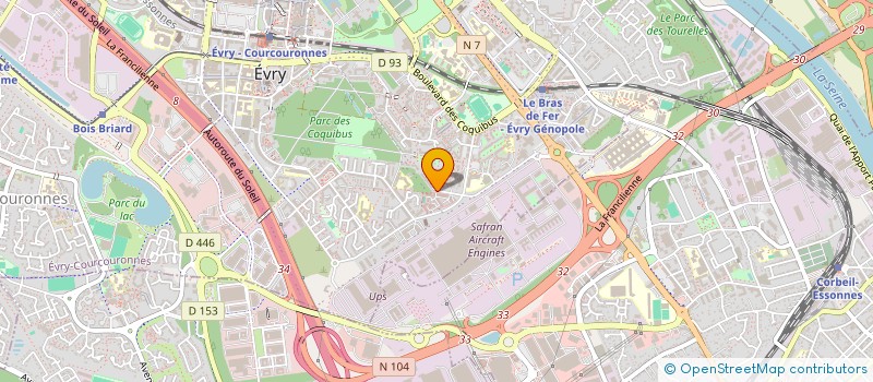 localisation de l'entreprise CLUB SPORT ET LOISIR DE LA GENDARMERIE EVRY  EVRY-COURCOURONNES