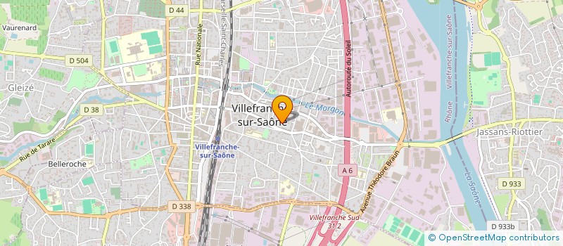 localisation de l'entreprise CLUB SPORTIF 29 à VILLEFRANCHE-SUR-SAONE