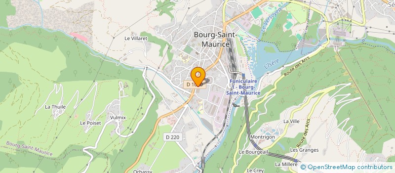 localisation de l'entreprise CLUB SPORTIF 7 EME BCA  BOURG-SAINT-MAURICE