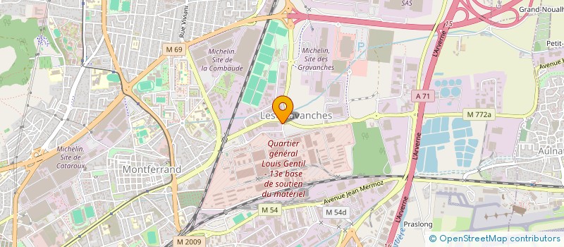 localisation de l'entreprise CLUB  SPORTIF ARTIST GEN LOUIS GENTIL  CLERMONT-FERRAND