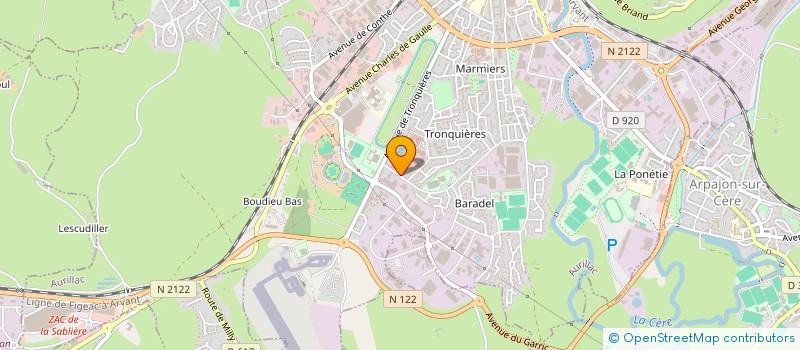 localisation de l'entreprise CLUB SPORTIF ARTISTIQUE ET DES LOISIRS DE LA GENDARMERIE D'AURILLAC à AURILLAC
