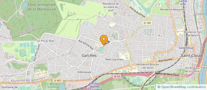 localisation de l'entreprise CLUB SPORTIF ATHLETIQUE GARCHE à GARCHES