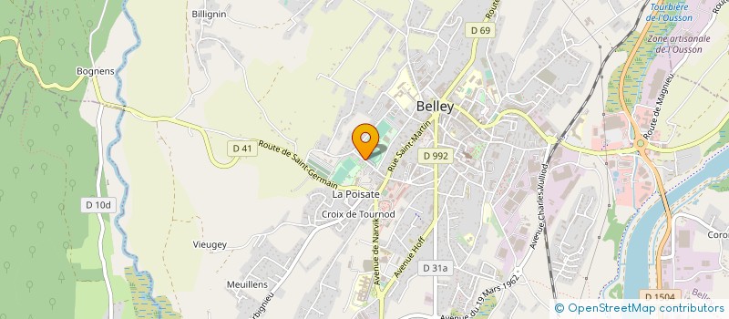 localisation de l'entreprise CLUB SPORTIF BELLEYSAN à BELLEY