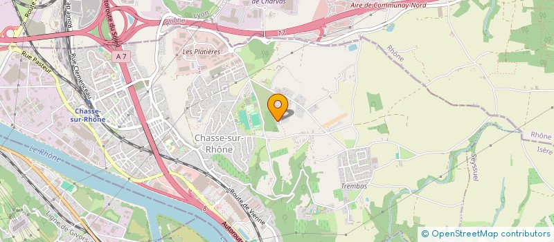 localisation de l'entreprise CLUB SPORTIF CHASSE VOLLEY BALL  CHASSE-SUR-RHONE