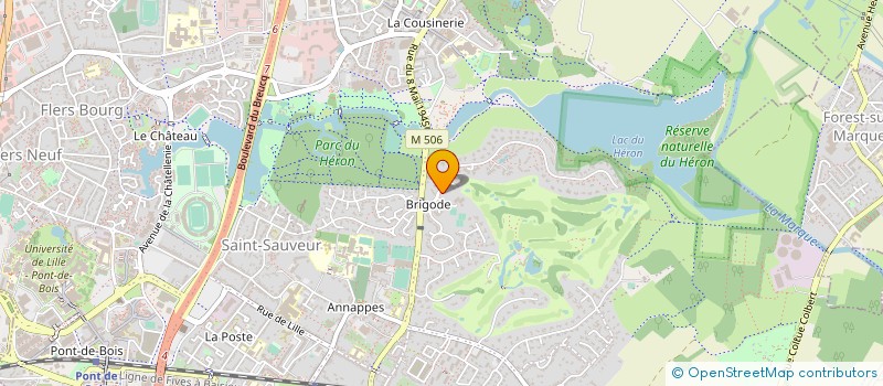 localisation de l'entreprise CLUB SPORTIF DE BRIGODE à VILLENEUVE-D'ASCQ