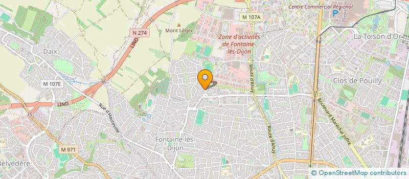 localisation de l'entreprise CLUB SPORTIF DE FONTAINE LES DIJON VOLLEYBALL  FONTAINE-LES-DIJON