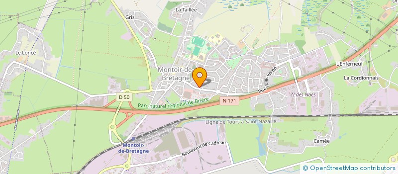 localisation de l'entreprise CLUB SPORTIF DE MONTOIR GYMNASTIQUE RYTHMIQUE  MONTOIR-DE-BRETAGNE