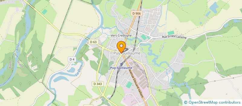 localisation de l'entreprise CLUB SPORTIF DE PUY GUILLAUME FOOTBALL  PUY-GUILLAUME