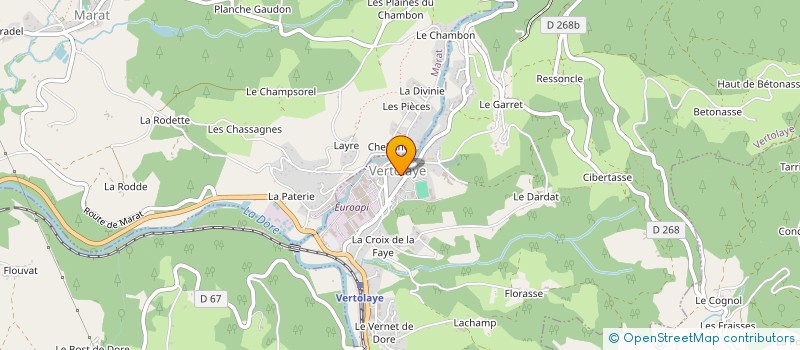 localisation de l'entreprise CLUB SPORTIF DE VERTOLAYE - MUSCULATION  VERTOLAYE