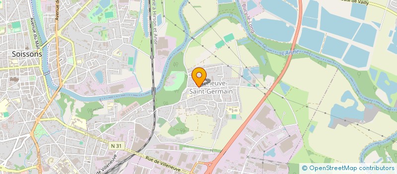 localisation de l'entreprise CLUB SPORTIF DE VILLENEUVE ST GERMAIN à VILLENEUVE-SAINT-GERMAIN