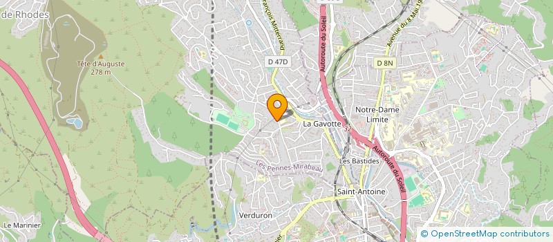 localisation de l'entreprise CLUB SPORTIF DES CADENEAUX OMNISPORTS à LES PENNES-MIRABEAU