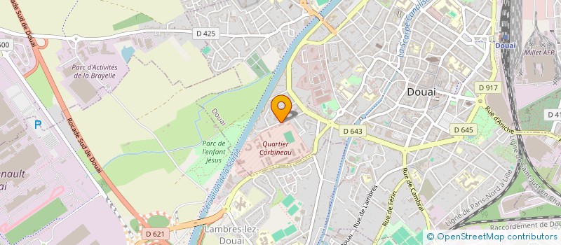 localisation de l'entreprise CLUB SPORTIF ET ARTISTIQUE CORBINEAU à DOUAI
